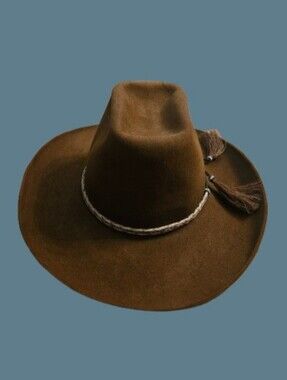 *Stetson Vintage Vintage Beaver Felt Cowboy Hat with Horse Hair Hatband